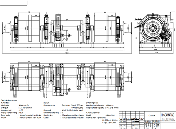 36mm-45kN Hydraulic Combined Windlass Winch GA550689.png 36mm-45kN Hydraulic Combined Windlass Winch GA.png